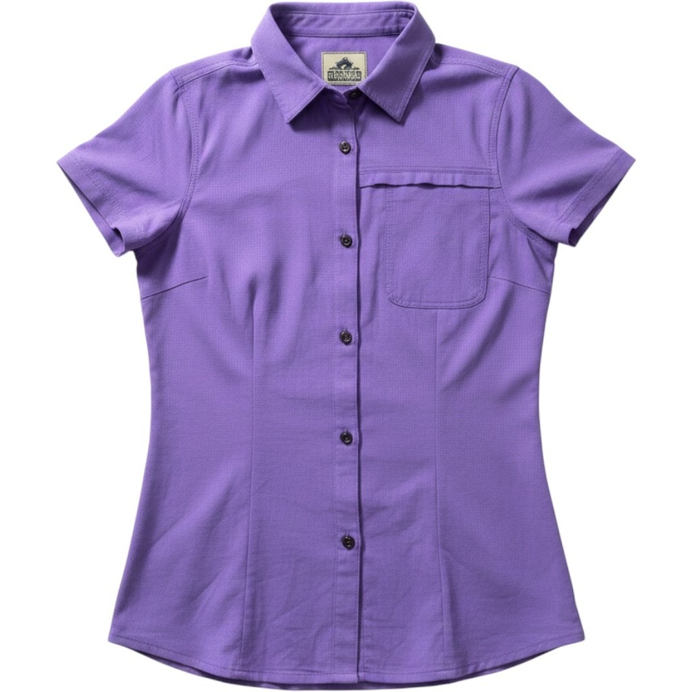 Old Mill Womens Purple Rip-Stop Cap Sleeve Hiking Shirt NWT 21200MEN Size S